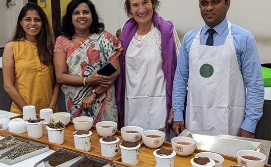 Ms. Renate Reisch, writer and public speaker from Austria at the Ceylon Tea Tasting